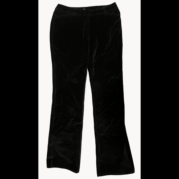 Calvin Klein Pants - Calvin Klein CK 4 Pocket Wide Leg Black Velvet Jeans : Size 6 : Never Worn